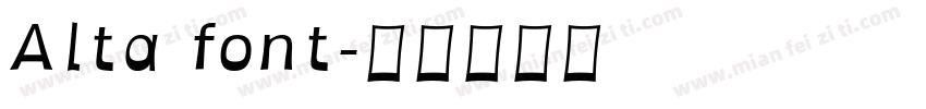 Alta font字体转换